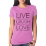 Marškinėliai Live Laugh Love Marškinėliai Live Laugh Love